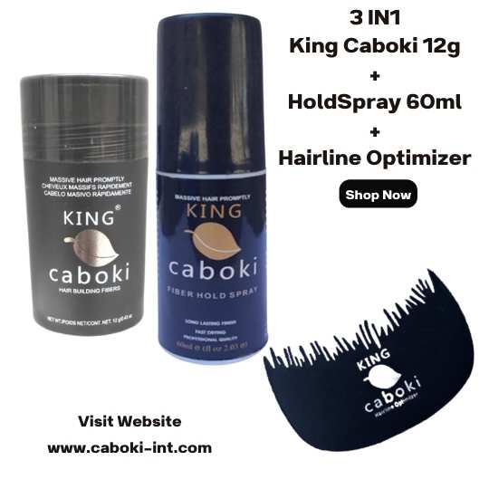 King Caboki 3 IN 1 Deal 12g + FiberHold Spray + Hairline Optimizer