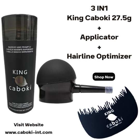 King Caboki 3 IN 1 Deal 27.5g + Spray Applicator + Hairline Optimizer