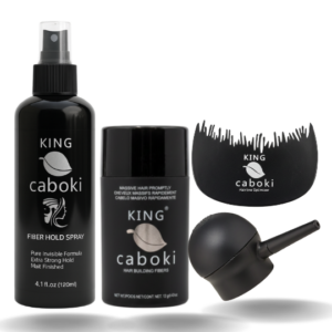King Caboki 4 IN 1 Deal 12g + FiberHold Spray + Spray Applicator + Hairline Optimizer