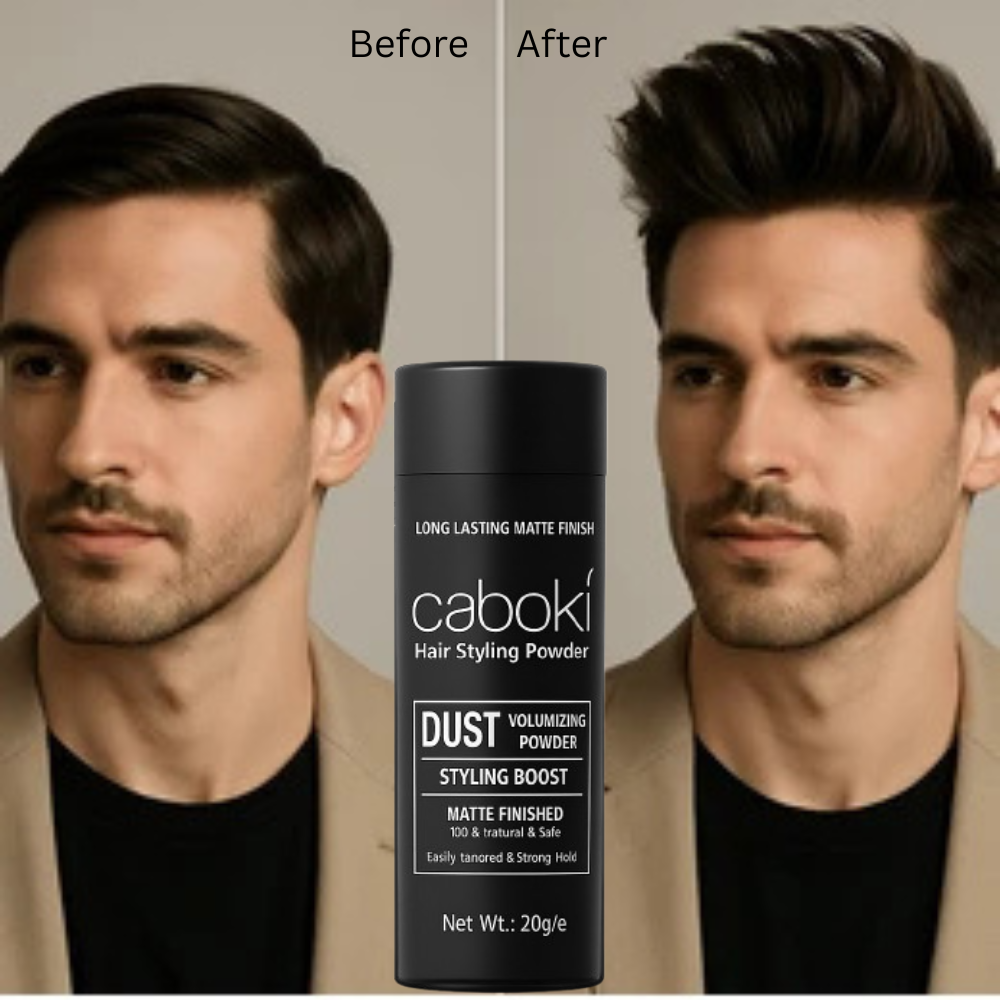 Before & After Results Caboki Hair Volumizing Powder